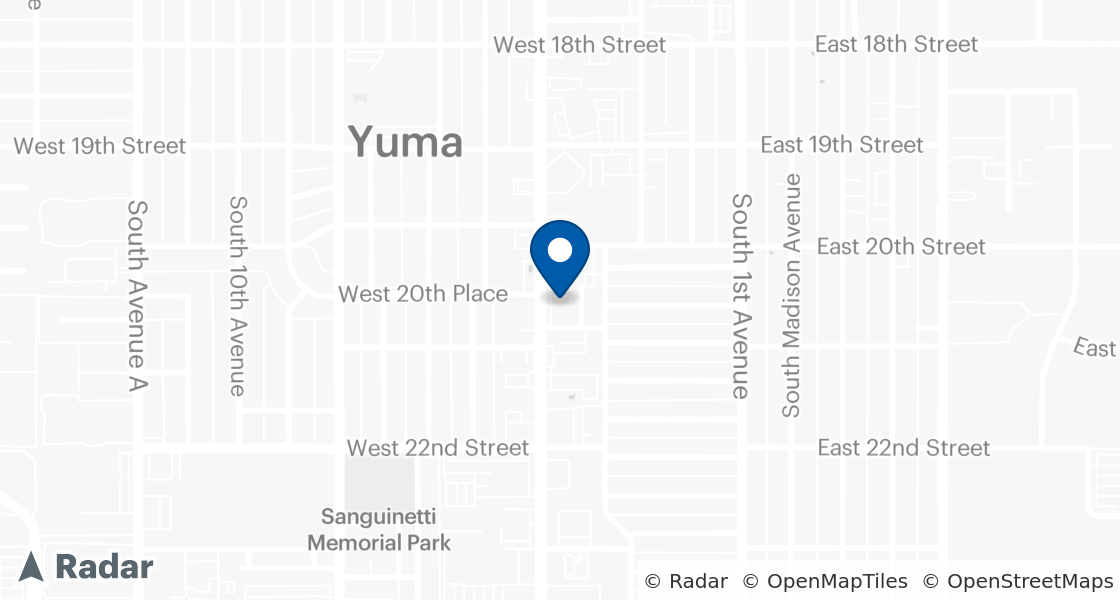 Map of Dairy Queen Location:: 2077 S 4th Ave, Yuma, AZ, 85364-6434